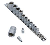 Jeu de douilles femelles Torx / Star 14 pièces 1/4" dr 3/8" dr et douilles 1/...