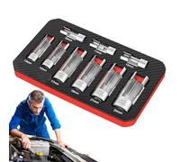 Jeu de douilles fendues rou évasée, extracteur d'extrémité ouverte | Kit de douilles de ligne automobile 10 pièces - Étui de rangement robuste pour l'entretien de voiture, outil de