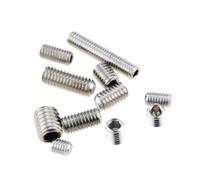 Jeu de douilles hexagonales vis sans tête M6 6-20mm acier inoxydable 10 pièces argenté(16MM-M6)