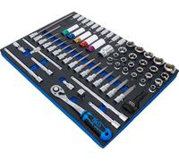 Jeu de douilles insert de chariot d'atelier 64 pièces 1/2 et 3/4" écrous de v...