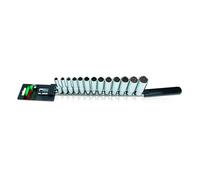 Jeu de douilles longues TOPTUL 3/8 zoll 12-kant 13 pièce (7 mm - 21 mm)