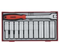 Jeu de douilles longues TT1 tray 1/2 10-19mm 11 pièces 12 pans Teng Tools TT1211