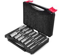 Jeu de Douilles Métriques pour Perceuse, 80mm Profondes | Acier Chrome-vanadium, Emmanchement 1/4, Six Pans, Rangement Organisé, pour Bricoleurs et Mécanos