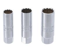 Jeu de douilles pour bougies d'ignition - BGS - Acier chrome-vanadium - 14mm, 16mm, 18mm