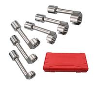 Jeu de douilles pour conduite - Outil de retrait de lignes d'injecteur - Douille d'ouverture de 1,27 cm - Douille d'entraînement haute résistance - Kit d'outils de réparation automobile - Kit de clés