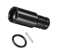 Jeu de douilles profondes 12 mm, 14 mm, 16 mm, têtes interchangeables pour écrous d'arrêt d'eau, en acier chromé noir (14 mm)