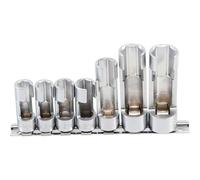 Jeu de douilles spéciales, fendues | Entraînement carré intérieur 10 mm (3/8") | SW 10 - 19 mm | 7 pcs.