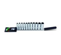 Jeu de douilles TOPTUL 1/2 zoll 6-kant (10-17, 19, 21, 22 mm) lang