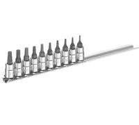 Jeu De Douilles TORX 1/4 Pouce 10 Pièces TX6 À TX30 Sur Un Rail BRIE030703B
