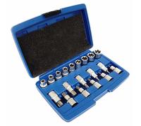Jeu de douilles Torx 19 pièces argentées