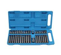 Jeu de douilles Torx 40 en 1 avec adaptateurs de 3/8" et 1/2", embouts hexagonaux et cannelés, clé Allen longue et courte portée, boîte de rangement incluse
