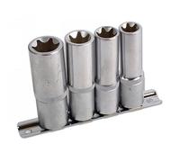 Jeu De Douilles Torx Inversées Profondes Laser 1/2"D E16 À E24 4Pc 3392