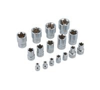 Laser 7189 Torx® Plus Lot de 16 douilles EPR 1/4" D, 3/8" D, 1/2" D