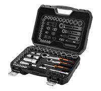 Jeu de douilles traversantes 1/4" + 3/8", 46 pièces.