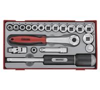 Jeu de douilles TT1 tray 3/8 8-22mm 19 pièces 6 pans Teng Tools TT3819