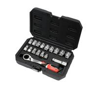 YATO YT-38653 Lot de 17 douilles à dégagement rapide 1/2" 3/8" réversibles