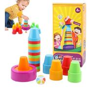Jeu de empilables Rapides | Jeu d'empilage coloré de interactifs de Vitesse | Jeu éducatif Multifonctionnel de Tasses Rapides pour développer la Coordination