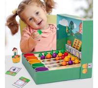 Jeu De Ferme Pour Enfants, Jeu Préscolaire, Classification Des Couleurs, Jouets, Tasse, Montessori, Éducation Précoce, Légumes, Fruits, Comptage, Formes Assorties, Nouvelle Collection