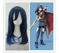 Jeu de feu emblème éveil perruque Lucina bleu longue droite Cosplay cheveux Halloween jeu de rôle 50 cm