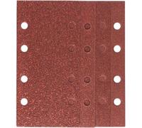Jeu de feuilles abrasives Bosch pour ponceuses vibrantes, 25 pièces, 8 trous, 93 x 185 mm, 40-120