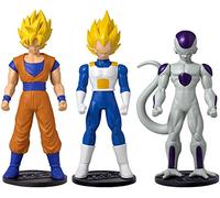 Jeu de figurines Dragon Ball Flash 3 : Super Saiyan Vegeta, Super Saiyan Goku et Frieza 4ème forme