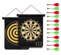 Jeu de Flechette-Jeux Flechette-Cible Nerf-Magnétique Cible Flechette Ø38cm-Sécurisé pour Enfants et Adultes Jeu de Fléchettes