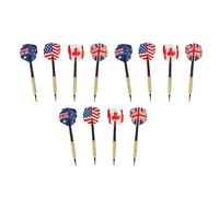 Jeu de Fléchettes à Pointe Souple 50 Pointes 12 Ailes Tiges Facile à Remplacer Fléchettes Pointe Plastique pour Cible Électronique Débutants et Joueurs Professionnels