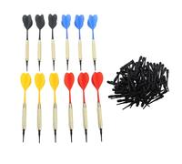 Jeu de fléchettes à pointe souple, manche en fer, motif antidérapant, fléchettes de sport avec pointes supplémentaires pour jeu de fléchettes électronique en plastique d'intérieur