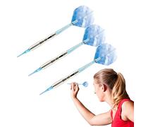 Jeu de fléchettes à pointe souple - pointes émoussées, 3 flèches pliables pour tableaux électroniques, pointes en polymère avec ailes arc-en- , jeux vidéo, tiges flexibles pour compétition, lancer