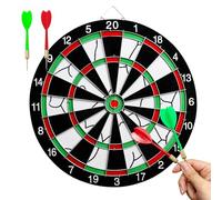 Jeu de fléchettes avec pointe en métal, cible en sisal, liège, support mural (12 pouces)