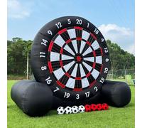 Jeu De Fléchettes De Football Gonflable Géant 3m, Jeu De Fléchettes D'extérieur avec Souffleur d'air De 370 W Et 8 Balles Collantes, Jeu De Lancer De Cible De Football étanche pour Enfants Et Adultes