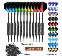 Jeu de fléchettes de Sport légères, 1 ensemble, artisanat délicat professionnel, Kit de fléchettes en métal pour l'entraînement