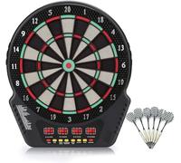 Jeu de fléchettes électronique, jeu de fléchettes numérique à pointe souple avec 6 fléchettes, jeu de fléchettes électronique avec écran de notation LCD, cible de fléchettes avec 27 jeux, prend en cha