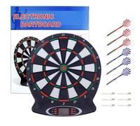 Jeu de fléchettes électronique souple 38,1 cm dans un coffret cadeau de sécurité 6 pointes professionnel avec écran LCD numérique des scores