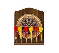 Jeu de fléchettes en bois sur pied avec ses 6 fléchettes jaunes et rouges incluses