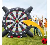 Jeu de fléchettes gonflable, ensemble de football-fléchettes à forte adhérence avec souffleur et 8 ballons - Idéal pour les fêtes en plein air et dans le jardin - Kit sportif étanche B-4M/13FT