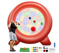 Jeu de Fléchettes Gonflable, Jeu de Fléchettes Géant avec Pompe à Air, Jeu Gonflable de Golf & Football pour Enfants Adultes et Famille, 1,8 de Haut Étanche, Jeu de Jardin Extérieur