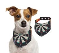 Jeu de fléchettes imprimé,Bandanas pour Chien, écharpe en Coton, Bavoirs réglables pour Animaux de Compagnie,L