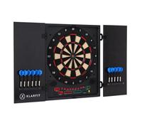 Jeu de fléchettes - KLARFIT Dartmaster 180 - Porte avant avec 12 flèches & 24 pointes de flèche Alimentation - Montage mural - Néon