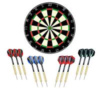 Jeu de fléchettes LinkVisions avec Cible sans Agrafe, 12 fléchettes à Pointe en Acier 18 g, kit de Montage Inclus