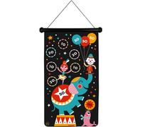 Janod Jeu de fléchettes magnétiques Cirque - Recto/verso, 6 fléchettes - Multicolore, 4-8 ans