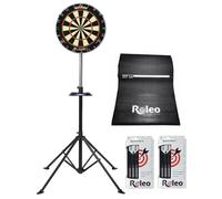 Jeu de fléchettes pointe acier debout Winmau Blade 6 + support de fléchettes + tapis de fléchettes Roleo + 2 jeux de fléchettes