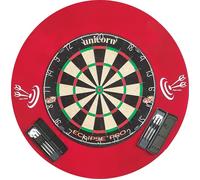 Jeu de fléchettes pointe acier - Unicorn Eclipse Pro + Anneau de Ratrappage Rouge + 2 jeux de fléchettes en boîte