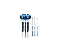 Jeu de Fléchettes Professionnelles Cyclone - 3 Fléchettes en Acier - 22g - Couleur Bleue