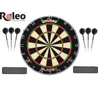 Jeu de fléchettes Winmau Blade 6 + 2 jeux de fléchettes Roleo + 2 x Roleo Dartbox