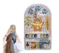 Jeu de flipper portable - Matériau en plastique - Design à plusieurs niveaux - Mini jeu de voyage avec fonction flipper 3D - Jouet de réflexion pour les - Jeu d'adresse portable en déplacement