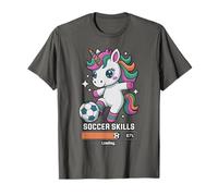 Jeu de Football Amusant avec Licorne pour Enfants et Mamans T-Shirt