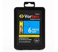 Jeu de foret HSS Vorteck au cobalt, 6 pièces