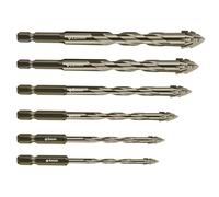 Jeu De Forets À Dentelures Quatre Bords Outil Perçage Pour Carreaux Verre Et Béton 4-12mm Multifonction Nouveau Excentrique Dentelé Quatre Bords