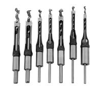 Jeu de forets à mortaiser à trou carré en acier allié de haute dureté, élimination efficace des copeaux, outils électriques pour le travail du bois pour les joints de meubles et